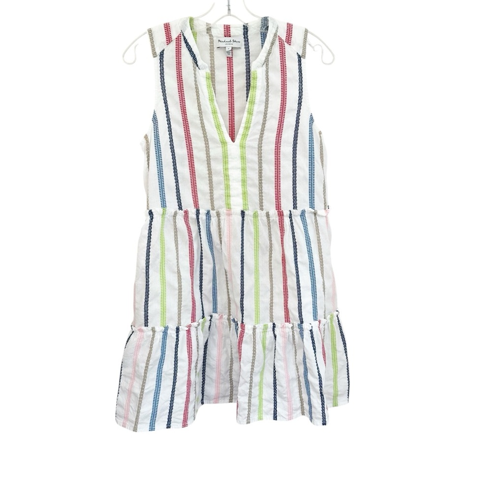 Michael Stars Anna Embroidered Tiered Dress Small